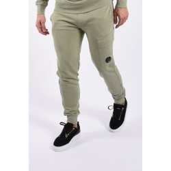 CP COMPANY 10CMSPO42A 005086W GREEN TEE SWEATPANTS - CARGO PANT DIAGONAL RAISED FLEECE